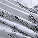 NTBED Marble Duvet Cover Sets Full Modern White Gray Quilt Cover with 2 Matching Pillow Shams Grey Microfiber Printed Bedding Set