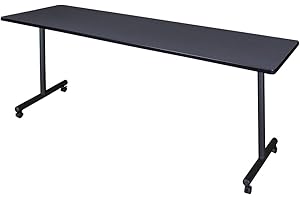 REGENCY SEATING Regency Kobe 84 by 24-Inch Mobile Training Table, Grey