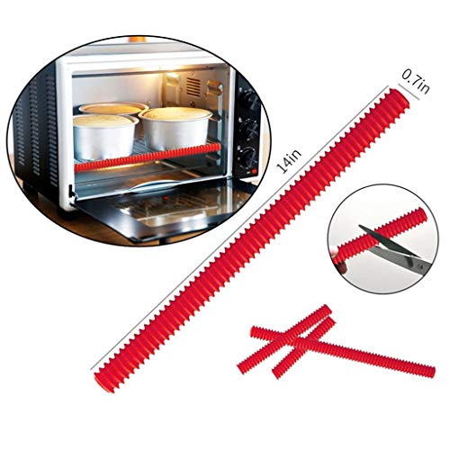 DZTZ Oven Rack Shields, Touch-Free Silicone Oven Edge Guards Heat Resistant Insulation Sleeve, Stove Toaster Ovens Edge Protector, Protect Against Burns and Scars (Red) - Thumbnail 2