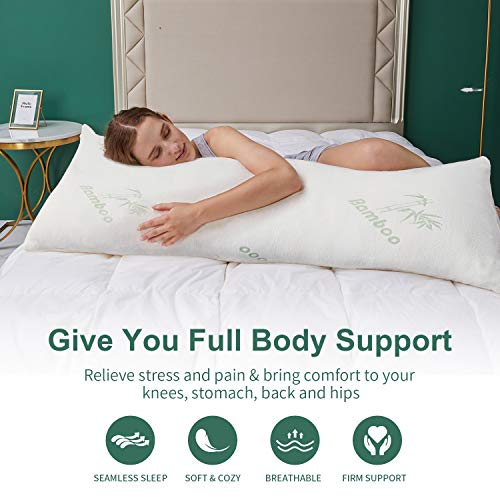 Cosybay Shredded Memory Foam Body Pillow for Adults and Pregnancy
