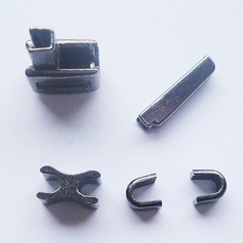 2 sets gun metal 10 metal zipper insertion pin zipper head box zipper sliders retainer
