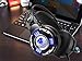 Kekilo Gaming Headset with Mic for Xbox One PlayStation 4 PS4 PC - 3.5mm Surround Sound, Noise Reduction Game Headphone with LED Light for Nintendo Switch, Laptop, Tablet, Smartphone