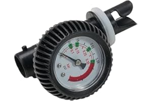 Air Valve Psi Barometer Pressure Gauge Thermometer for Inflatable Boats and For Kayaks, Small Portable Size with Rubber Armor