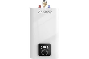 Antuony Electric Mini Tank Water Heater - Efficient 4 Gallon Electric Storage Water Heater, 120V 1500W，Under Sink Instant Hot Water for Kitchen and Bathroom (4.0 Gallon)