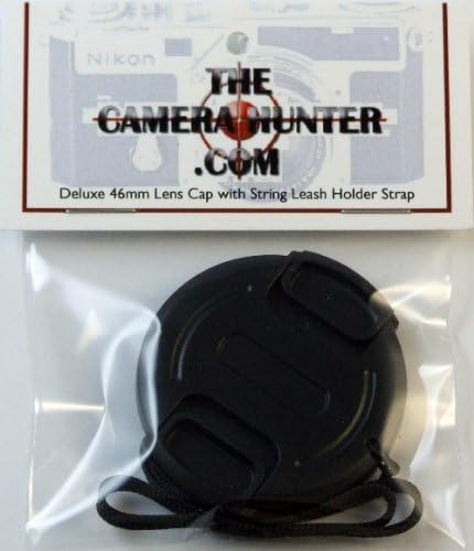 46mm Snap in Style Lens Cap with String Holder Keeper Strap for Digital Cameras and Video Camcorders