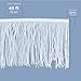 Juvale White Polyester Fringe Tassel Lace Trim, 6 inches x 49 Feet