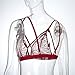 FAPIZI ♥ Lingerie ♥ Women Lingerie Floral Sheer Lace Bra Top Seamless Bralette Cup Wireless Bra (XL, Red)