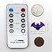 Impress Life Halloween Party String Lights, Purple Blood Mini Haunted Bat Silver Flexible Wire 10 ft 40 LED with Remote for Indoor Covered Outdoor All Saints' Eve Parties, Mantle Fireplace Decorations