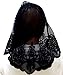 Anna Veils Chapel Catholic Veil Spanish Lace Mantilla Medium - Rich (Black) Limited Edition