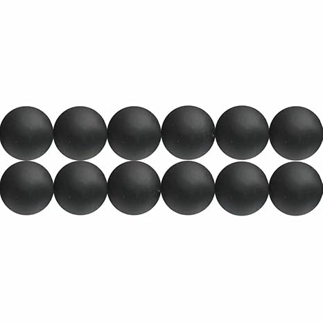 Perlen Schwarzer Achat Mattiert Runde 6mm Natur Edelstein Perlen zum Auffädeln 38cm Strang Approx 60 Stück