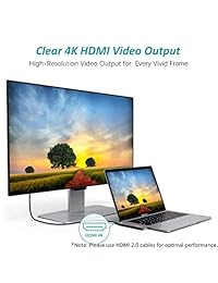USB C Pro Dock, HOGORE USB Type C(Thunderbolt 3) Adapter Hub for MacBook Pro 2018 17 16 MacBook Air 2018 Multi-Port Type-C Dongle with 40Gbps TB3,100W Pass-Through Charging,4K HDMI,USB-C,SD MicroSD