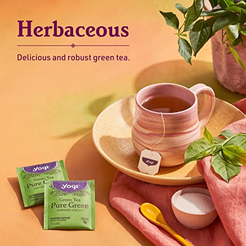 Yogi Tea Green Tea Pure Green Supports Vitality With Antioxidants