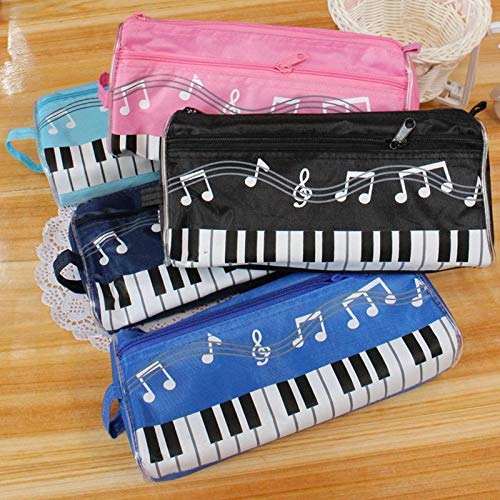 Dunnomart New Lovely Musical Piano Keyboard Pencil Case Stationery Office School Supplies Music Pen Bag Box Storage Bag School-Supplies - Thumbnail 2