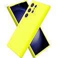 CUZMIGO for Samsung Galaxy S24 Ultra Silicone Case, Slim Fit Premium Liquid Silicone Shockproof Phone Cover, Upgraded Camera Protection and Microfiber Lining, Neon Yellow