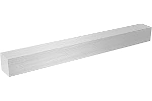 HOSIFIY 6061 Aluminum Flat Bar, 1" Thickness X 1" Width X 16" Length Aluminum Flat Plate, Solid Aluminum Bar for Crafting, Industrial Building