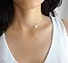 S.J JEWELRY Fremttly Womens Simple Delicate Handmade 14K Gold Filled/Rose Gold/Silver Simple Delicate Heart and Bar Chokers Necklace for Mothers Day-CK6-S Heart