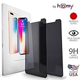 iPhone X Privacy Screen Protector Filter [2-Pack] Ultra Thin Anti Spy Screen Protector Cover Made of Premium Black Japanese Tempered Glass, Bubble Free, Anti Fingerprint, Case Friendly Shield
