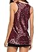 Uniboutique Women's Glitter Vest Tops Sparkle Sleeveless Blouse Sequined Tank Tops