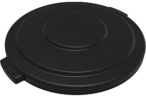 CARLISLE FOODSERVICE PRODUCTS SPARTA Lid for 32-Gallon Trash Can – Heavy-Duty, Round Waste Container Cover for 32-Gallon Bronco Bin (Sold Separately), Commercial & Industrial Use, Polyethylene, NSF Certified, Black (Pack of 4)