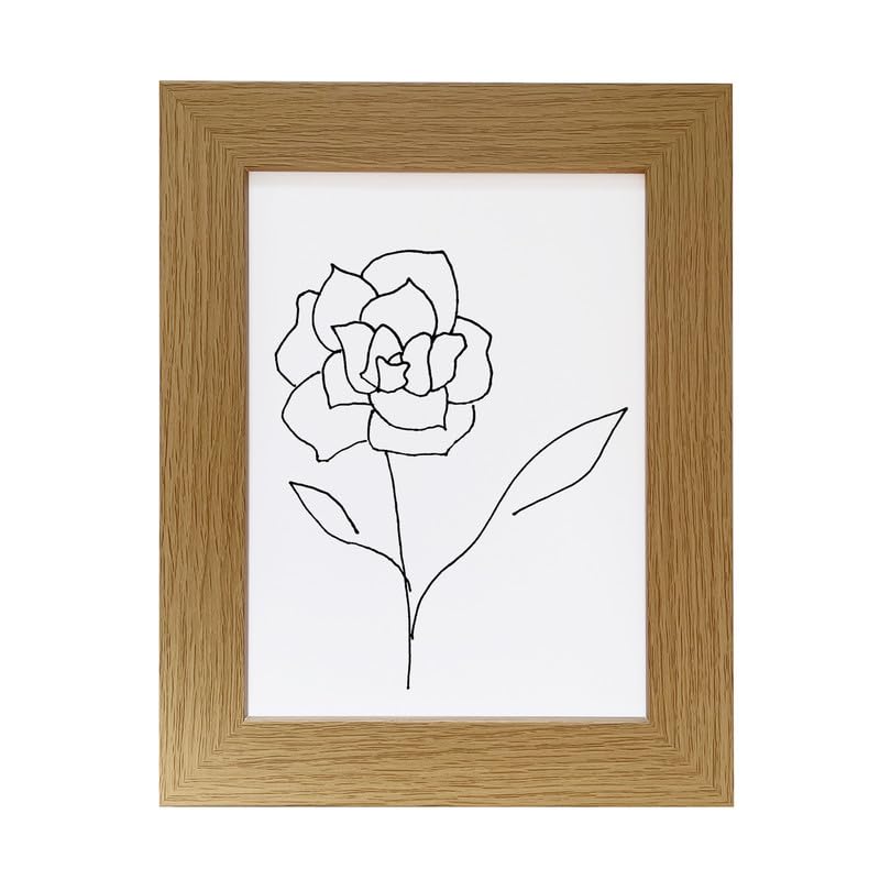 Aryllis 12x10 Photo Frame, French Oak Colour, Manufactured in the UK, Freestanding Picture Frame Fitted with Real Glass - *Choice of Colour & Size*