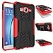 Galaxy On5 Case,Mama Mouth Shockproof Heavy Duty Combo Hybrid Rugged Dual Layer Grip Cover with Kickstand For Samsung Galaxy On5 SM-G550FY G550(With 4 in 1 Free Gift Packaged),Red