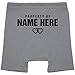 Personalized Property of Mens Undies: Hanes Heather Grey Boxer Brief Underwear