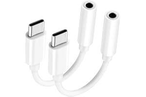 USB C to 3.5mm Audio Adapter - Headphone Jack Adapter for iPhone 16/16 Pro/15/15 Pro/Pro Max/Plus, Type C Aux Dongle Cable Co