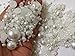 PEPPERLONELY Brand 50 Grams (Apprx 1200PC+) White Mixed Size Acrylic Cabochons Flat Back Pearls
