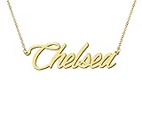 Aoloshow Chelsea Name Pendant Necklace 18k Gold