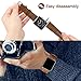BMBMPT Sport Loop Band 38mm 42mm Genuine Leather iWatch Band Replacement Strap with Stainless Metal Clasp for iWatch Series 3 Series 2 Series 1 (Brown, 42 mm)