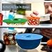 Silicone Lids Covers - Microwave Food Cover for Bowls,Cups,Pots,Pans Food Safe BPA Free Silicone Bowl Covers Easy to Clean and Storage