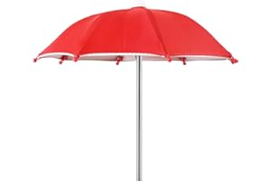 GNODRY Squirrel Picnic Table Feeder Replacement Mini Umbrella for Outside (Bright-Red)