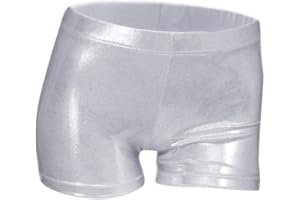 Aosva Little Girls' Sparkle Dance Tumbling Athletic Compression Shorts Gymnastics Shorts for Girls 2-14 Years