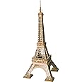 Rolife 3D Wooden Puzzle Wooden Craft Kit Eiffel Tower Model Kit Brain Teaser Games Laser-Cut Building Kits-Model Toy Educational Activity-Best Birthday for Kids to Build