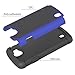 Case for LG Optimus Zone 3, Drop Protection Hybrid Dual Layer Armor Case Deep Blue