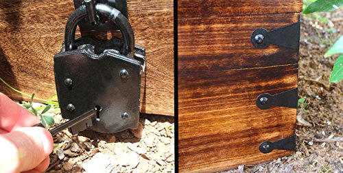 Colossus Massive 22"x17"x17" Wooden Pirate Treasure Chest Box With Antique Style Lock And Skeleton Key By WellPackBox