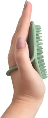 Shnuggle Cradle Cap Brush Baby Scalp Brush Silicone Gentle Massage Sage view 2