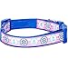 Blueberry Pet Essentials 5 Patterns Versatile Bon Voyage Nautical Navy Sailor Designer Adjustable Dog Collar, Medium, Neck 14.5