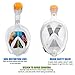 Full Face Snorkel Mask 180° Easy Breathing Diving Mask Anti fog Anti Leak Snorkeling Underwater with GoPro Camera Mount for Adult & Youth (White&Orange, L)
