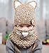 Sumolux Winter Kids Warm Fox Animal Hats Knitted Coif Hood Scarf Beanies for Autumn Winter