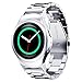 V-MORO Compatible with Gear S2 Bands Solid Stainless Steel Metal Replacement Band With Adapters For Samsung Gear S2 Smart Watch (Metal Silver)