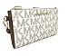 Michael Kors Jet Set Travel double Zip Wristlet (Vanilla/Acorn)
