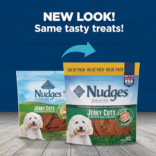 BLUE BUFFALO NUDGES JERKY CUTS NATURAL DOG TREATS CHICKEN