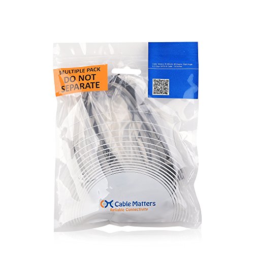 Cable Matters (3 Pack) 90 Degree Right-Angle 6.0 Gbps SATA III Cable - 24 Inches