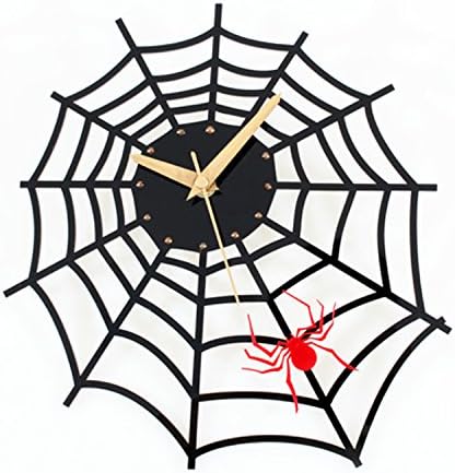 Creative Design Fashion Wall Clock Spider Cobweb Rivet Home Decor Wall Clock Silent Non-tickingWall Clock 4colors