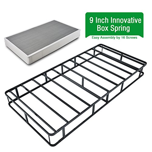 HOMUS 9 Inch High Profile Strong Steel Structure Box Spring/Easy assembly Smart Mattress Base/Foundation Twin XL