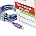 Braided Lightning USB Cable with Aluminum Housing Color: Purple/Blue