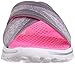 SKECHERS Performance Womens Go Walk Mellow Flip Flop,Charcoal/Hot Pink,8 M US