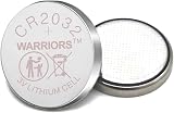Warriors CR2032 3V Lithium Coin Battery 240mAh 10 Pack Child Safe Pack view 2