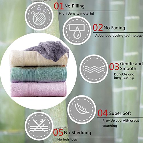 JML Bamboo Bath Towels 2 Piece Luxury Bath Towel Set for Bathroom(27